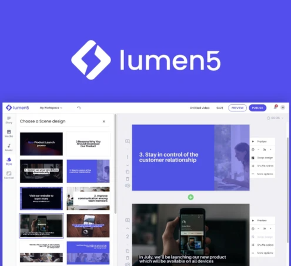 Lumen5 Video Editing Software