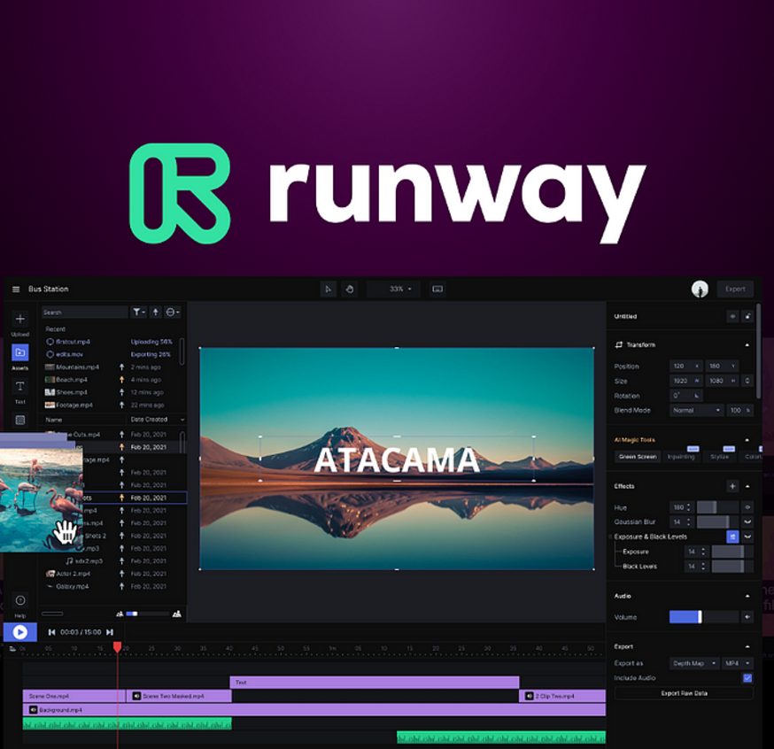 Runway AI Video Editing Software