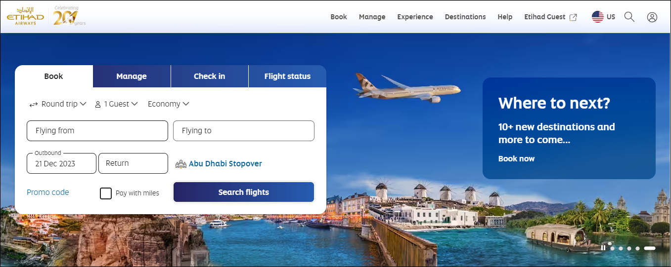 Etihad Airways Travel affiliate programs